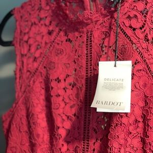Bardot Red Lace Cocktail Dress NWT